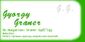 gyorgy graner business card